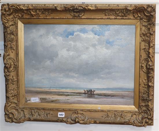 Wycliffe Egginton (1875-1951), Low Water on the South Coast, signed, oil on canvas, 40 x 55cm